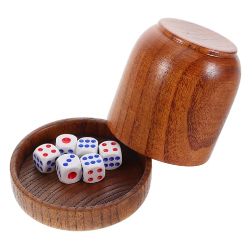 Abaodam 1 Set Massivholz Siebbecher Ktv Shaker Shake Würfelbecher Party Spiel Würfelbecher Bar Spiel Würfelbecher Würfelzubehör Holz Würfelbecher Stapel Würfelbecher von Abaodam