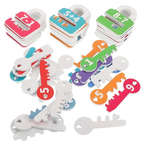 Abaodam 1 Set Mathematik-lernschlösser Und -schlüssel, Montessori-lernspielzeug Aus Holz, Zahlen-zuordnungs- Und Zählspielzeug, Vorschulaktivitäten, Spiele Für Jungen Und Mädchen Abaodam 1 Set Mathematik-lernschlösser Und -schlüssel, Montessori-lernspielzeug Aus Holz, Zahlen-zuordnungs- Und Zählspielzeug, Vorschulaktivitäten, Spiele Für Jungen Und Mädchen von Abaodam