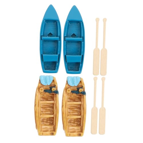 Abaodam 1 Set Mini-Boot-Figur, Marine-mini-fischerboot, Miniatur-schiffsmodell Mit Paddel Abaodam 1 Set Mini-Boot-Figur, Marine-mini-fischerboot, Miniatur-schiffsmodell Mit Paddel von Abaodam