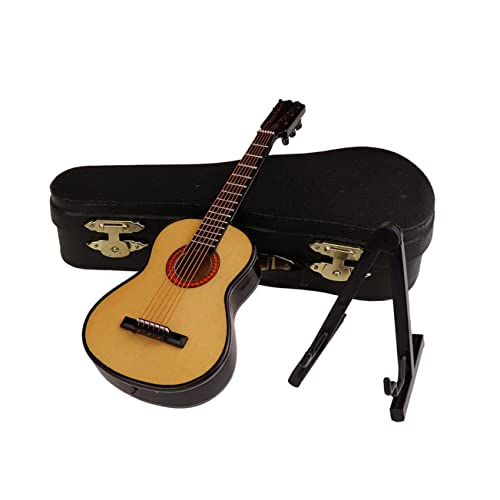 Abaodam 1 Set Mini-Gitarrenmodell, Schreibtisch-Dekoration, Instrumenten-Ornament mit Ständer, Geschenk für Musikliebhaber für Heimbüro-Display Abaodam 1 Set Mini-Gitarrenmodell, Schreibtisch-Dekoration, Instrumenten-Ornament mit Ständer, Geschenk für Musikliebhaber für Heimbüro-Display von Abaodam