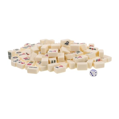 Abaodam 1 Set Mini Mahjong Camping Portable Mahjong Mini Mahjong für Senioren Unterhaltung Mahjong Mahjong Spiel Outdoor Spielen Mahjong Harz von Abaodam