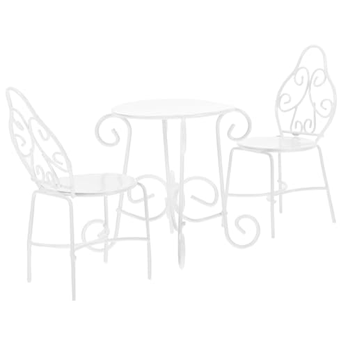 Abaodam 1 Set Mini Teetisch Und Stühle Aus Eisen Tisch Stühle Dekorationen Und Bastelsets Puppenhausmöbel Ornamente Zum Basteln Tisch Stuhl Miniatur Dekore Weiß Abaodam 1 Set Mini Teetisch Und Stühle Aus Eisen Tisch Stühle Dekorationen Und Bastelsets Puppenhausmöbel Ornamente Zum Basteln Tisch Stuhl Miniatur Dekore Weiß von Abaodam