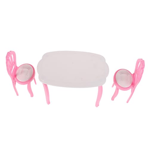 Abaodam 1 Set Miniatur Puppenhausmöbel Kleines Möbelset Mit Schreibtisch Und Stühlen Puppenhausdekor Kreativität Und Soziale Fähigkeiten Für von Abaodam