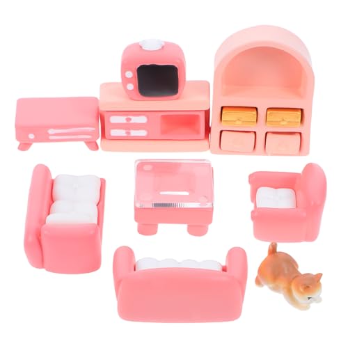 Abaodam 1 Set Miniatur-wohnzimmerdekor Mini-möbelset Puppenhauszubehör Landschaftsornamente Für Jungen Und Mädchen Jungen Und Mädchen von Abaodam