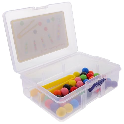 Abaodam Pädagogisches Erkenntnisspielzeug Mit Perlen Jungen Und Mädchen Feinmotorikspielzeug Baby-sensorikspielzeug-Set Farblich Passendes Reagenzglas-Clip-Spielzeug von Abaodam