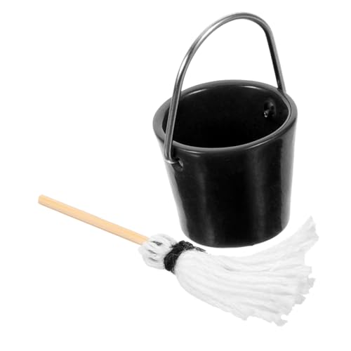 Abaodam 1 Set Müllaufbewahrung Für Eimer Wischmopp Kleines Kleine Häuser Ornamente Für Hexenbausatz Spielzeughaus Kleine Häuser Kleine Hauseimer Mini Wischmopp Eimer von Abaodam