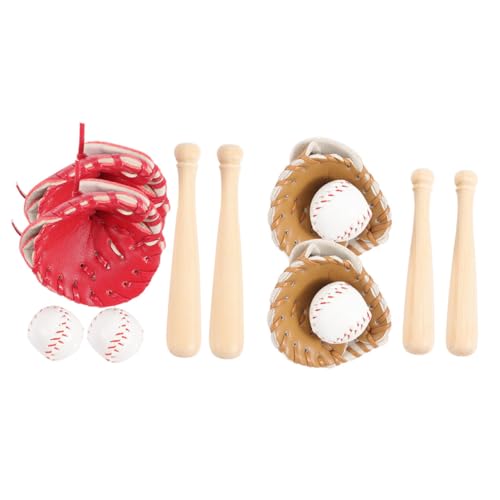 Abaodam 1 Set Outdoor Baseball Und Softball Dreiteiliges Set Kleine Schraub Glühbirnenbehälter Sechseckige Kekse Plüschsocken Miniatur Drachenschmuck Taschendekoration Faltenfüller Leder von Abaodam