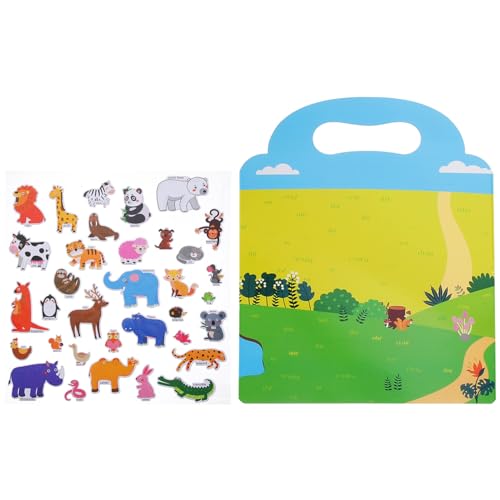 Abaodam Stickerbuch Für Kinder – Wiederverwendbares Sticker-aktivitätsbuch Mit Entzückenden Sticker-mustern Pädagogisches Spielzeug Für Die Vorschule von Abaodam