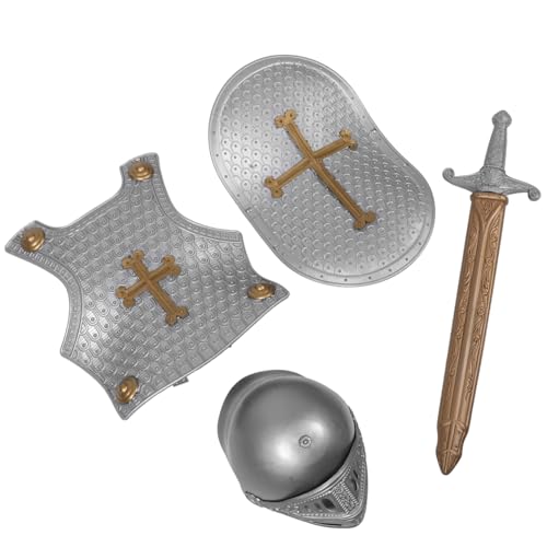 Abaodam 1 Set Partyspiel Schild Mittelalterlicher Helm Cosplay Rüstung Schwerter Zubehör Kostüm Kinderspielzeug Spielzeugschild Für Tragbar Kleines Schild Kinderspielzeug Aus von Abaodam