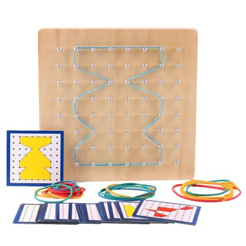 Abaodam Nagelbrett-Spielzeug Aus Holz Geoboard-Formen Puzzle Pädagogisches Mathematik-Spielzeug Für Kinder Abaodam Nagelbrett-Spielzeug Aus Holz Geoboard-Formen Puzzle Pädagogisches Mathematik-Spielzeug Für Kinder von Abaodam