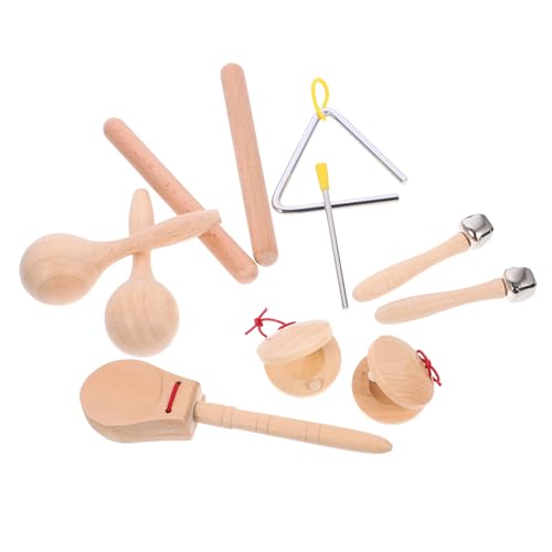 Abaodam Pädagogisches Musikspielzeug Aus Holz Für Kinder – Set Mit Schlaginstrumenten Instrumentenspielzeug Für Kinder Musikspielzeug Für Vorschulkinder von Abaodam