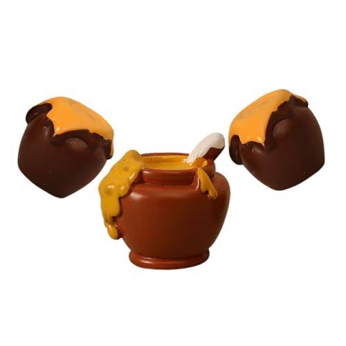 Abaodam 1 Set Puppenhaus Miniatur Honig Topf Harz Mini Marmelade Glas Bee Themed Party Supplies Honig Topf Miniatur Lebensmittel Zubehör von Abaodam