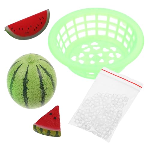 Abaodam 1 Set Puppenhaus Miniatur Wassermelone Requisite Realistisches Gefälschtes Obst Modell Spiel Essen Sommer Party Lebensechte Künstliche Früchte Dekoration Sammlerstück Obst von Abaodam