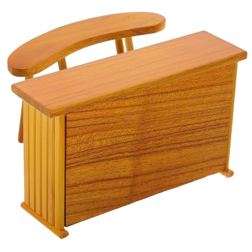 Abaodam 1 Set Puppenhaus Zubehör Möbel Puppenhaus Miniatur Schreibtisch Puppenhaus Esstisch Puppenhaus Tisch Modell Miniaturstühle zum Basteln Puppenhaus Couchtisch Hellbraunes Holz von Abaodam