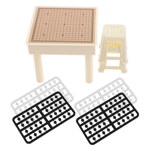 Abaodam 1 Set Puppenhaus-miniaturmöbel, Zubehör, Schachtisch, DIY-miniaturhaus-bausätze Mit Mini-möbeln Und Fliegendem Schachspiel Für Kinderspielzimmer Und Heimdekoration von Abaodam