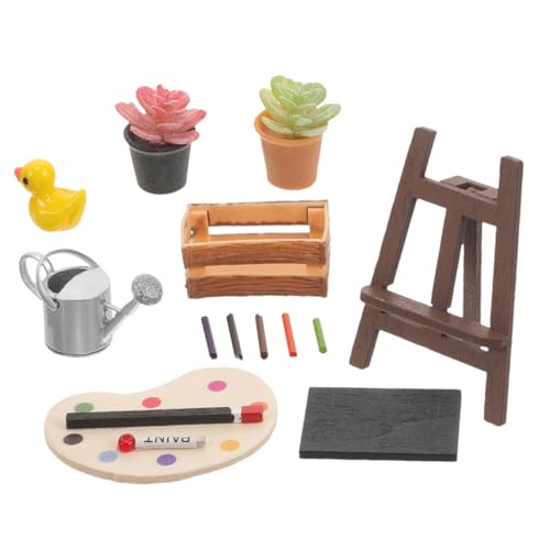 Abaodam 1 Set Puppenhausmodell Kleines Winzige Häuser Kleines Mini Winzighäuser Puppenhauszubehör Miniatur Minimodell Mini Skizzenbausatz Mini Korb Kunststoff von Abaodam