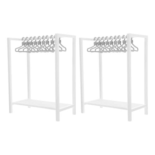 Abaodam 1 Set Puppenkleiderständer: Miniatur-Kleiderständer für Puppenhäuser – Kleiderbügel für Puppen zum Ordnen von Mini-Kleidung, die Puppenhausszenen aufwertet von Abaodam