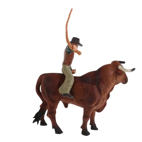 Abaodam 1 Set Realistische Cowboy-Bull-Figur Modell für Vorschullernen, detaillierte Handwerkskunst, tragbares Design, verbessert die Phantasie, Cowboy-Zubehör Abaodam 1 Set Realistische Cowboy-Bull-Figur Modell für Vorschullernen, detaillierte Handwerkskunst, tragbares Design, verbessert die Phantasie, Cowboy-Zubehör von Abaodam