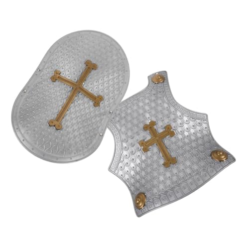 Abaodam 1 Set Römische Rüstung Set Zubehör Kostüm Gefälschte Party Schild Prop Echte Kleine Für Jungen Silber Kunststoff von Abaodam