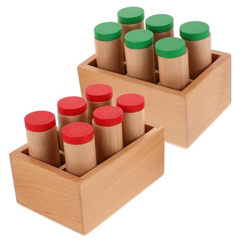 Abaodam 1 Set Sensorisches Material Zylinderblöcke Rainmaker Sensorisches Rohr Sensorisches Sensorisches Blasenrohr Materialien Rhythmusstäbe Für Holz von Abaodam