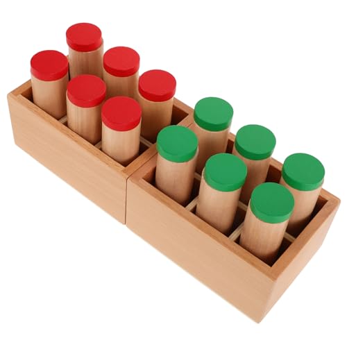 Abaodam 1 Set Sensory Tube Montessori Zylinder Shaker Sensory Bubble Boxes Montessori Sensory Material Sensory Toys Rainmaker Montessori Materialien Sensory Play Wood von Abaodam