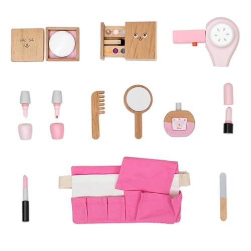 Abaodam 1 Set Simulation Kosmetik Tasche Mädchen Rolle Prop Simulation Make Up Verwenden Pädagogisches Simulation Kosmetik Holz von Abaodam