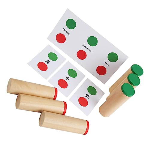 Abaodam 1 Satz Sound-Matching-Spiel Kinderspielzeug Sling-Puck-Spiel -Erkennungsspielzeug Spielzeuge Spielset aus Holz Voice-Matching-Schach Farberkennungsspielzeug hölzern von Abaodam