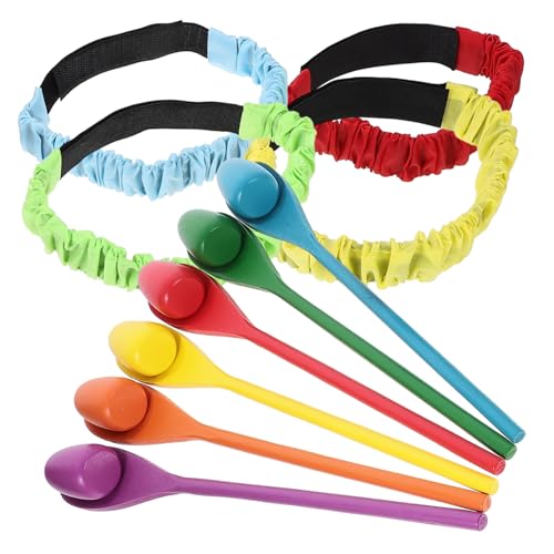 Abaodam 1 Set Spiele Gummi Ei Spiele Polyester Holz Sensorischen von Abaodam