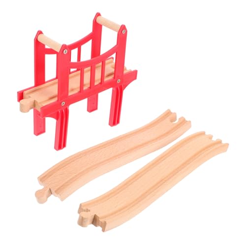 Abaodam 1 Set The Train Wood Track Trains Train Tracks Wood Expansion Train Track Track Bridge Tunnel Train Accessory Table Activity Connectors Replacement Train Wooden von Abaodam