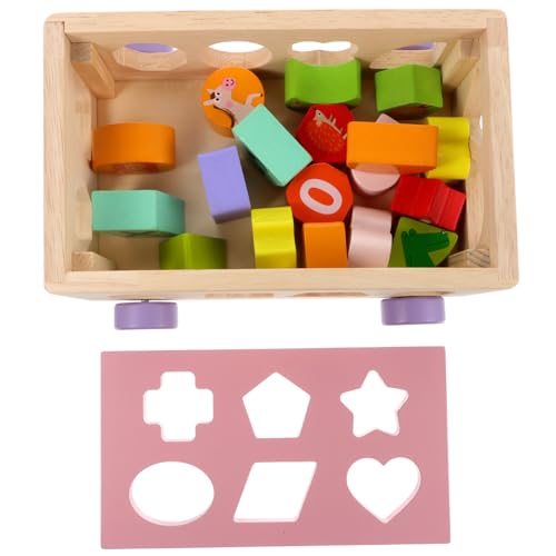 Abaodam 1 Set Tierbausteinauto Kinderspielzeug Kinderautospielzeug Bausteine ​​ Lernspielzeug Intelligenzspielzeug Frühpädagogisches Tierfigur Buntes Holz von Abaodam
