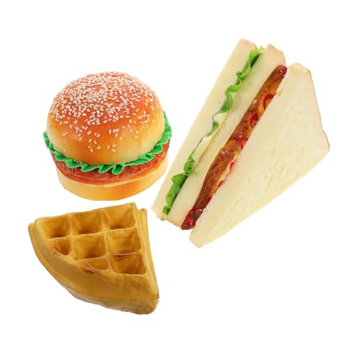 Abaodam Set Mit 3 Realistischen Lebensmittel-Requisiten – Simulationsbrot Für Rollenspiele Für Kinder von Abaodam