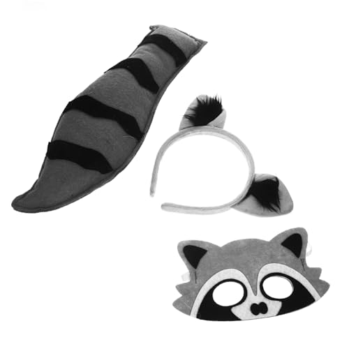 Abaodam 1 Set Waschbär Kostü Cosplay Tierzubehör Mit Ohren Haarreif Maske Und Für Halloween Und Festivals Abaodam 1 Set Waschbär Kostü Cosplay Tierzubehör Mit Ohren Haarreif Maske Und Für Halloween Und Festivals von Abaodam