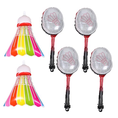 Abaodam 1 Set aufblasbarer Badminton-Badmintonschläger, Ballon, Badminton, Junggesellinnenabschied, Dekoration, aufblasbare Federbälle, Badminton-Ballon, Outdoor-Fußballballons, Aluminiumfolie Abaodam 1 Set aufblasbarer Badminton-Badmintonschläger, Ballon, Badminton, Junggesellinnenabschied, Dekoration, aufblasbare Federbälle, Badminton-Ballon, Outdoor-Fußballballons, Aluminiumfolie von Abaodam