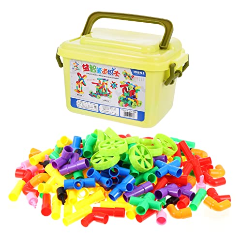 Abaodam 1 Set kreative Kunststoff-Bausteine für pädagogische Wasserpfeife mit Farben zur Verbesserung der Fantasie und Feinmotorik für Geburtstage von Abaodam