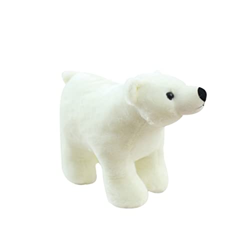 Abaodam 1 Stück Cartoon-Bär-Puppe Plüschpuppe Eisbär-Puppe Weiß von Abaodam