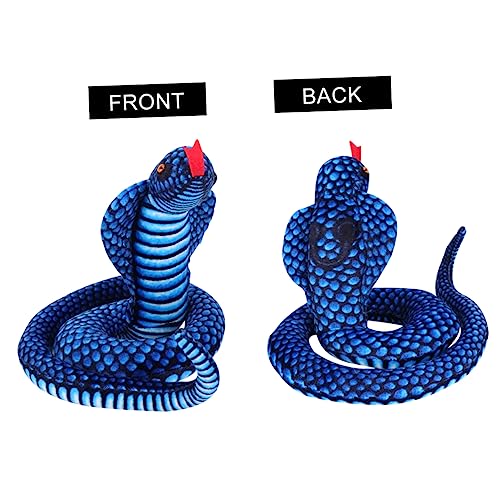 Abaodam 1 Stück -Puppe Halloween kinderspielzeug spielsachen für Funny Present Plüschschlange gefälschtes Schlangenspielzeug Schlange Plüschtier PP Baumwolle Blue von Abaodam