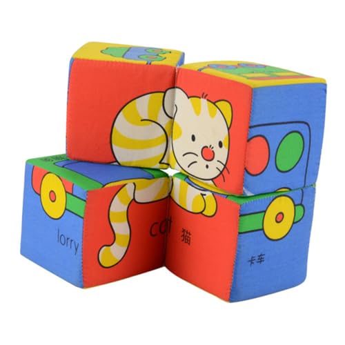 Abaodam 1 Stück Zusammengebaute Bausteine entwicklung für Greifspielzeug stapelspielzeug Babyspiele Bausteine ​​Bauen Baumwolle Colorful von Abaodam