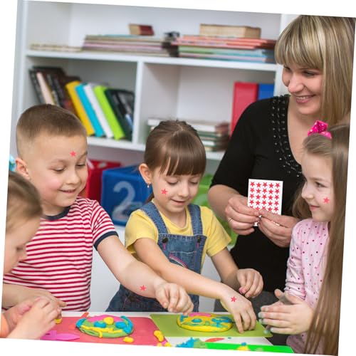 Abaodam 10 Blatt Rote Fünf Punkte sternaufkleber für Selbstklebend Belohnungssticker für Schule Kindergarten Büro Dekoration von Abaodam