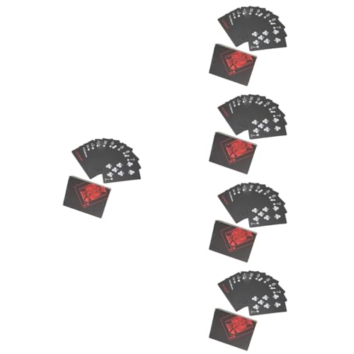 Abaodam 10 Kisten Schwarze Spielkarten aus Plastik Brettspiele nach Hause Kartenspielen Geschenke Tally Spielkarten zarte Karten Pokerspielzeug Verblasst Nicht Schachbrett Tischkarten von Abaodam