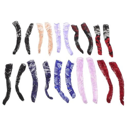 Abaodam 10 Paare Lange Spitzenstrümpfe für American Doll Puppen Einfache Anpassung Maßgeschneiderte Passform Vielseitig Einsetzbar für Rollenspiele und Puppenkleidung Abaodam 10 Paare Lange Spitzenstrümpfe für American Doll Puppen Einfache Anpassung Maßgeschneiderte Passform Vielseitig Einsetzbar für Rollenspiele und Puppenkleidung von Abaodam