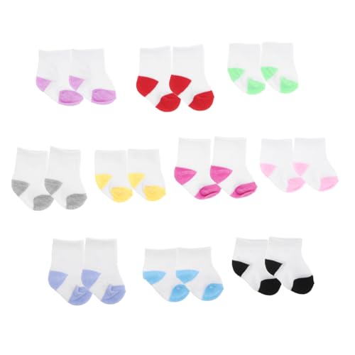 Abaodam 10 Paare Puppensocken für Amerikanische Babypuppen Weiche Spielzeugsocken Vielseitig Passend für Kuscheltiere und Actionfiguren Sportliches Design für Kreatives Rollenspiel Abaodam 10 Paare Puppensocken für Amerikanische Babypuppen Weiche Spielzeugsocken Vielseitig Passend für Kuscheltiere und Actionfiguren Sportliches Design für Kreatives Rollenspiel von Abaodam