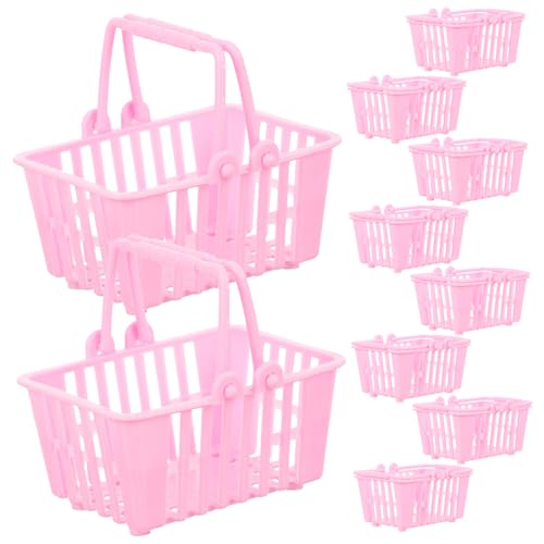 Abaodam 10 STK Puppenhaus Einkaufskorb Puppenhaus-Spielzeug-einkaufskorb Kleiner Einkaufskorb Aufbewahrungskörbe Aus Kunststoff Einkaufen Korb Aus Kunststoff Plastik Lebensmittel Rosa Abaodam 10 STK Puppenhaus Einkaufskorb Puppenhaus-Spielzeug-einkaufskorb Kleiner Einkaufskorb Aufbewahrungskörbe Aus Kunststoff Einkaufen Korb Aus Kunststoff Plastik Lebensmittel Rosa von Abaodam