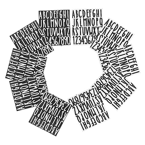 Abaodam Alphabet- Und Zahlen-Aufkleber-Set 10 Stück Buchstaben-Aufkleber Für Arbeitszimmer Jungen- Und Mädchenzimmer von Abaodam