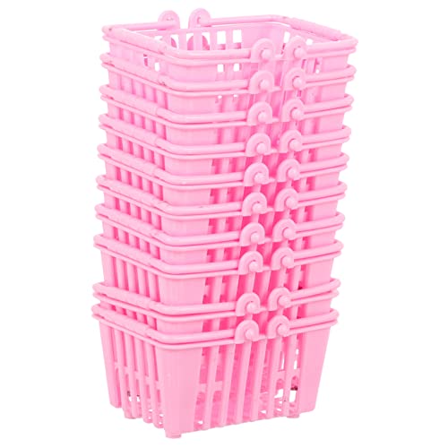 Abaodam 10 STK. puppenhaus einkaufskorb für kinderspielzeug Toys Miniatur Spielzeugwagen Minikorb zur Aufbewahrung mit Griff Mini-Einkaufskorb mit Griff Plastik Rosa Abaodam 10 STK. puppenhaus einkaufskorb für kinderspielzeug Toys Miniatur Spielzeugwagen Minikorb zur Aufbewahrung mit Griff Mini-Einkaufskorb mit Griff Plastik Rosa von Abaodam