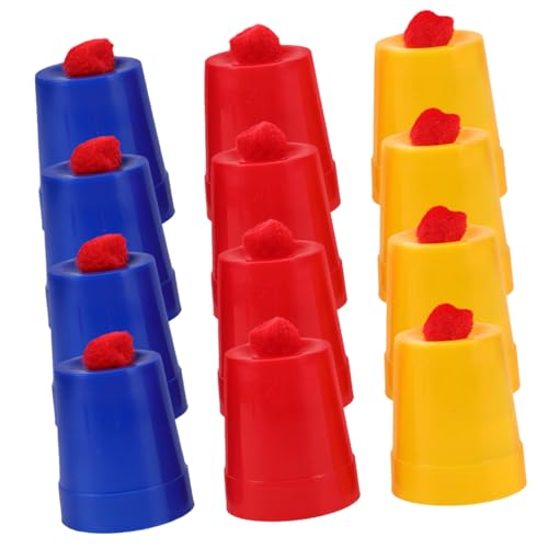 Abaodam 10 Sets Trickbecher und Bälle Kit Magier Requisiten für Anfänger für Partys Bühnenauftritte und Familientreffen Inspirierende Tricks von Abaodam