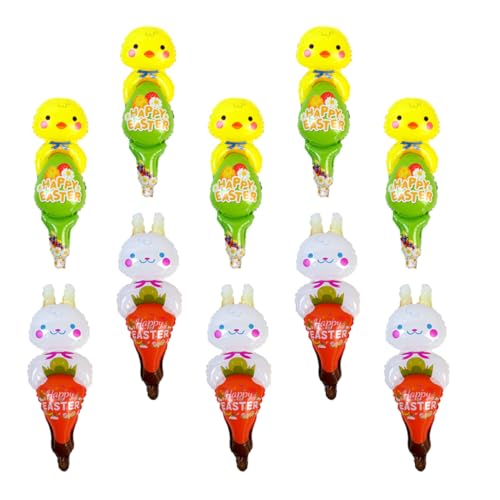 Abaodam 10 Stk Ballon Aufblasbarer Stab Für Ostern Aufblasbares Osterspielzeug Aufblasbarer -party-stick Aufblasbarer -stab Party Aufblasbare Stöcke Aufblasbares Sport von Abaodam