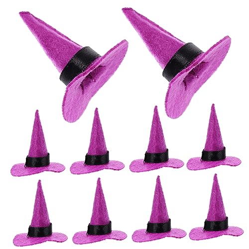 Abaodam 10 Stk. Mini Halloween Hexenhüte aus Filz Dekorative Partyhüte für Gnome und Cosplay Halloween Feiern und Diy Dekorationen Farbvariante Abaodam 10 Stk. Mini Halloween Hexenhüte aus Filz Dekorative Partyhüte für Gnome und Cosplay Halloween Feiern und Diy Dekorationen Farbvariante von Abaodam