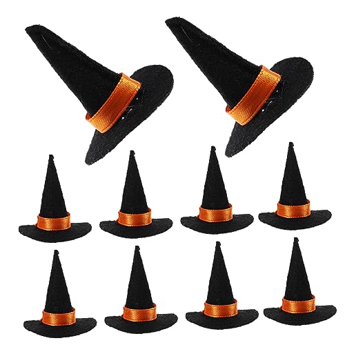 Abaodam 10 Stk. Mini Hexenhüte aus Filz Dekorative Halloween Hüte für Gnome und Partys für Cosplay und Kreative Anlässe von Abaodam