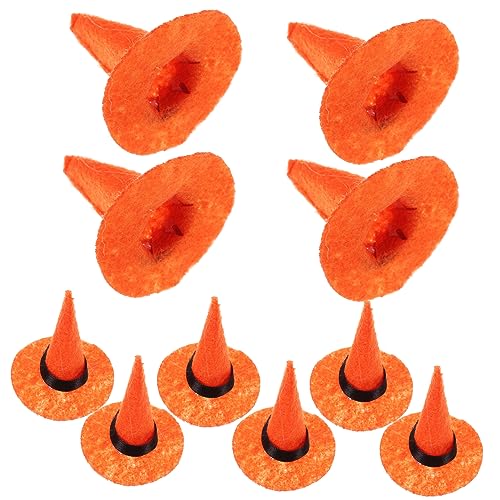 Abaodam 10 Stk. Mini Hexenhüte aus Filz für Halloween Dekorative Partyhüte für Gnome Kostümpartys und Festlichkeiten von Abaodam
