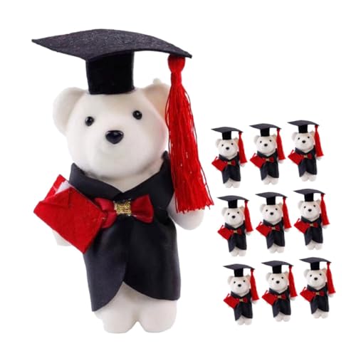 Abaodam 10 Stück Abschluss Plüschbärpuppen Als Weiche Kleine Bären Für Die Abschlusssaison Mini Plüschtier Für Blumenstrauß Bär Dekoration von Abaodam